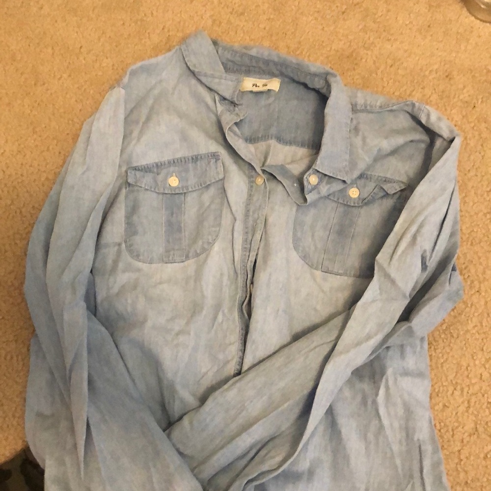 Button up denim shirt